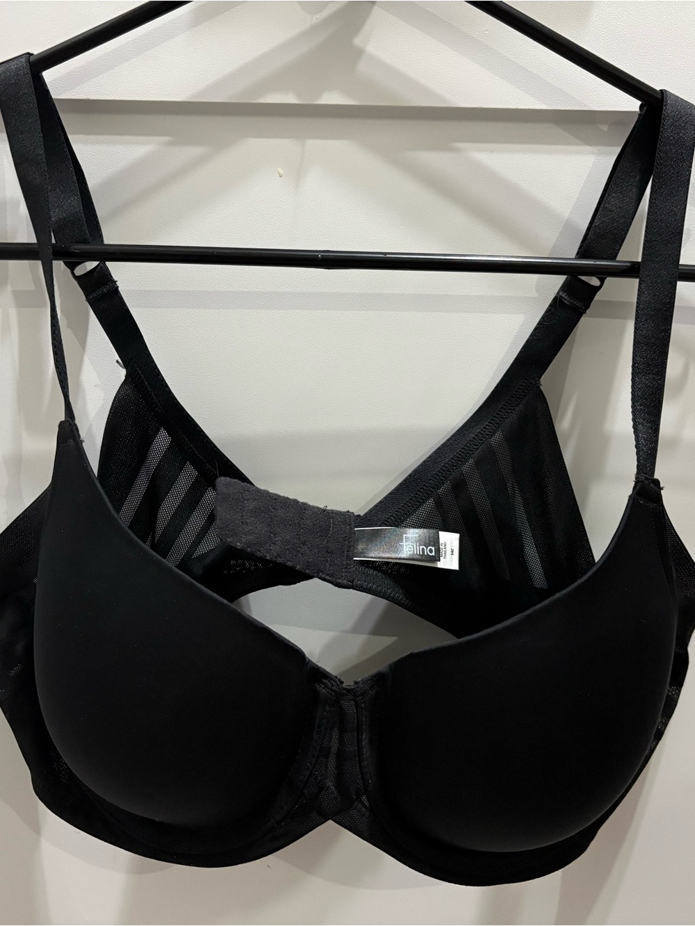 Felina Black T-Shirt Underwire Bra